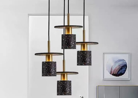 Decoration Led Kitchen Cement Hanging Lamp E27 Restaurant Concrete Resin Pendant Lamp Fixture