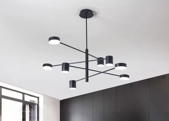 6 Heads Suspension Lighting Black Brass Home dimmable led pendant lights
