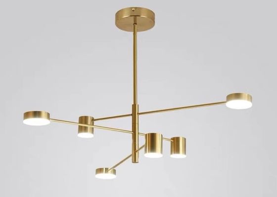 6 Heads Suspension Lighting Black Brass Home dimmable led pendant lights