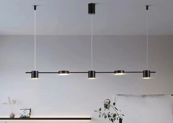 6 Heads Suspension Lighting Black Brass Home dimmable led pendant lights