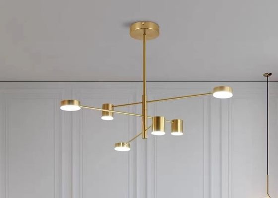 6 Heads Suspension Lighting Black Brass Home dimmable led pendant lights