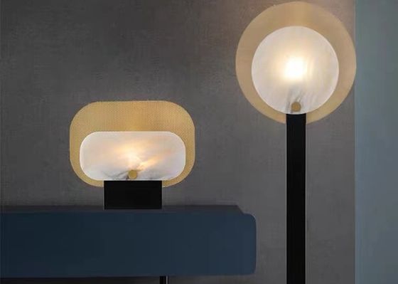 Creative Golden Office Reading Lamp Marble Shade Guzhen Led Table Lamp