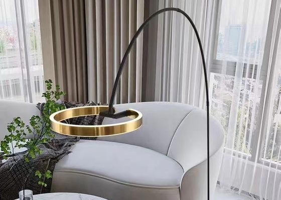 Nordic Fishing Circle Bedside Sofa Modern Gold led Bedroom Floor Lamp