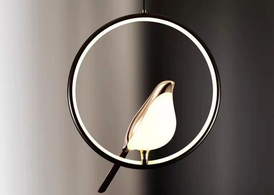 Sea Shipping Gold Round Bird Mounted LED Chandelier