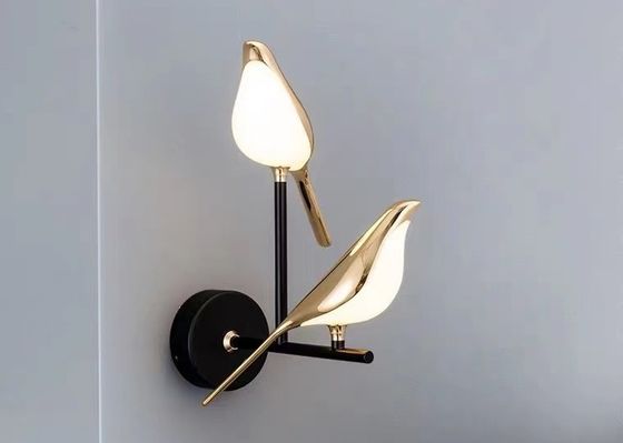 Sea Shipping Gold Round Bird Mounted LED Chandelier