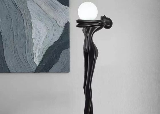Modern Human Body Sculpture Model Room Sales Office Art Decoration Lamp Hotel Hall Decoration Floor Lamp
