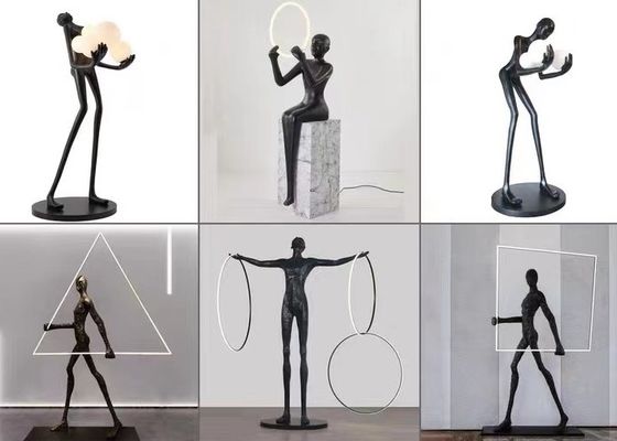 Modern Human Body Sculpture Model Room Sales Office Art Decoration Lamp Hotel Hall Decoration Floor Lamp