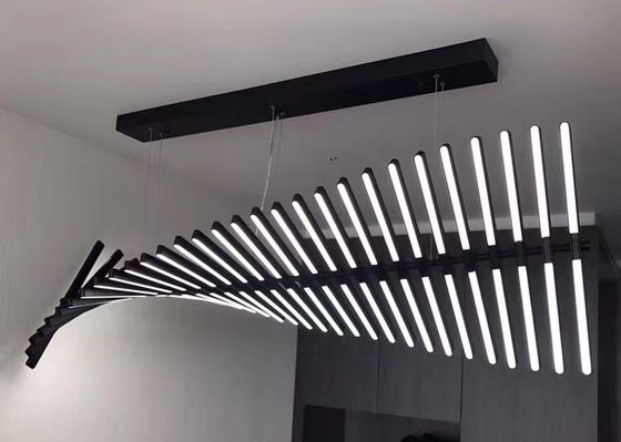 Nordic Modern Light Luxury Hotel Lobby Bedroom Living Room Designer'S Black Big Chandelier