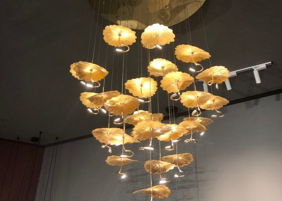 Zhongshan Supplier Big Gold and Silver  Interior Living Room Decorative Lighting Chandelier