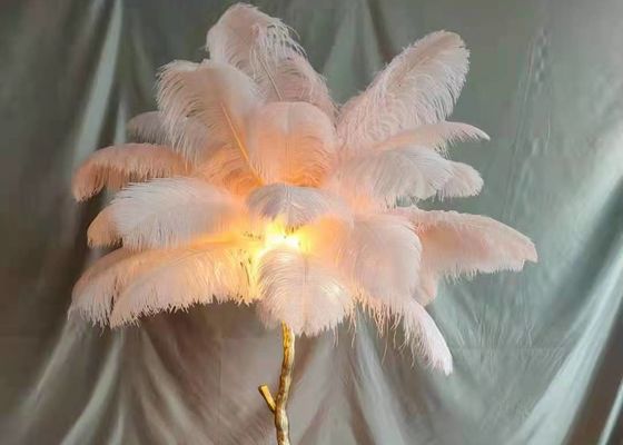 Colorful Light Luxury  Floor Lamp Hotel Villa Feather Bedroom  Standing Lamp Home Decor