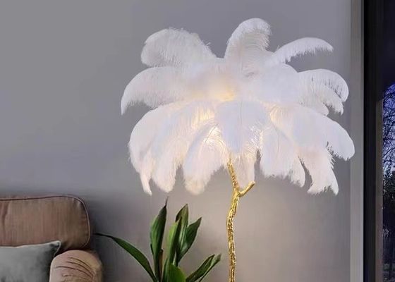 Colorful Light Luxury  Floor Lamp Hotel Villa Feather Bedroom  Standing Lamp Home Decor