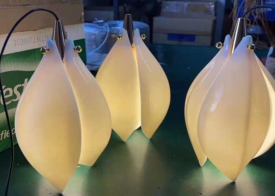 Ceramic Porcelain White Flower Decorative Chandelier Wedding Pendant Lamp For Hotel