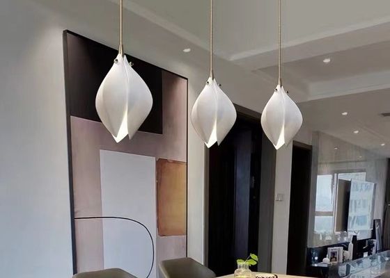 Ceramic Porcelain White Flower Decorative Chandelier Wedding Pendant Lamp For Hotel