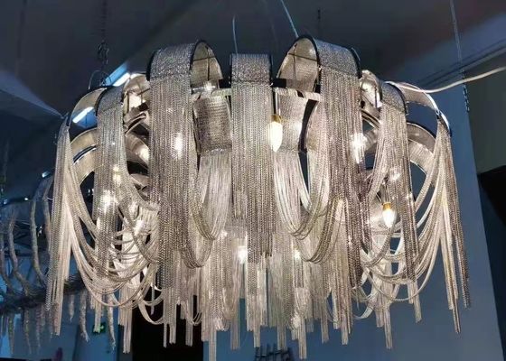 Creative Luxury Aluminum Chain led Ceiling Pendant Lights Modern Chandeliers