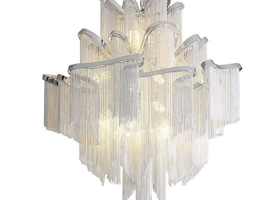 Creative Luxury Aluminum Chain led Ceiling Pendant Lights Modern Chandeliers