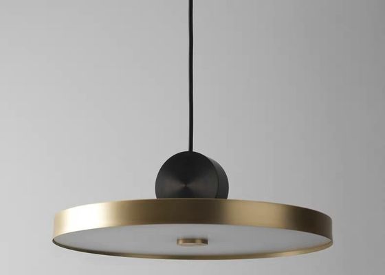 LED Black and Gold Indoor Lighting Adjustable Long Cord Staircase Brass Pendant Lamp