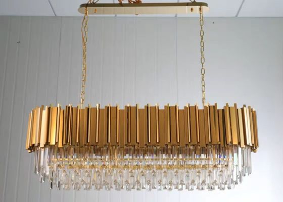 Large Crystal LED Chandelier Luxury K9 Crystal Hanging Light Living Room Pendant Lamp