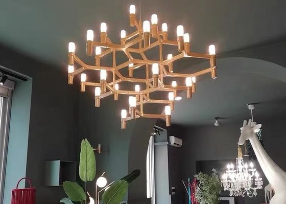 Large  LED Chandelier Luxury Living Room Hanging Light