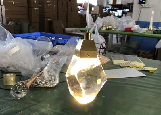 Large Crystal LED Chandelier Luxury K9 Diamond Crystal Hanging Light Living Room Pendant Lamp