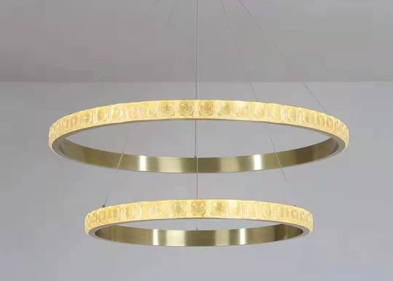 Decorative Lamp Led Chandelier Chrome Round Ring Lighting Large Modern Crystal Chandelier