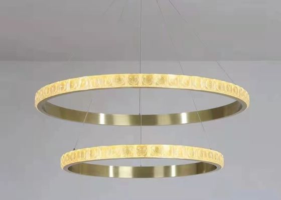 Decorative Lamp Led Chandelier Chrome Round Ring Lighting Large Modern Crystal Chandelier