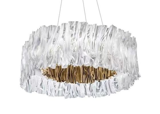 LED Acrylic Circle Gold Pendant Lamp Hanging Ceiling Lamp Home Decorative Light