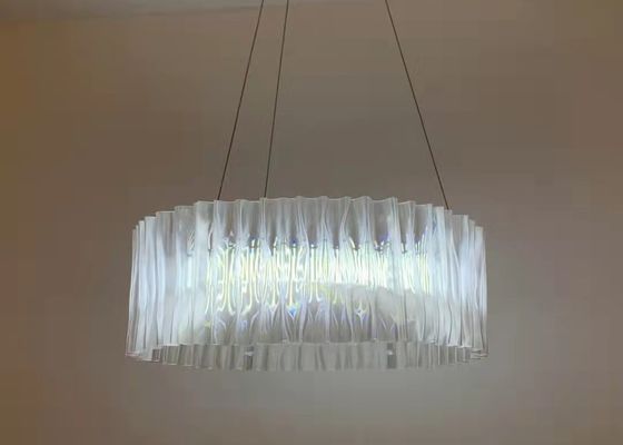 LED Acrylic Circle Gold Pendant Lamp Hanging Ceiling Lamp Home Decorative Light