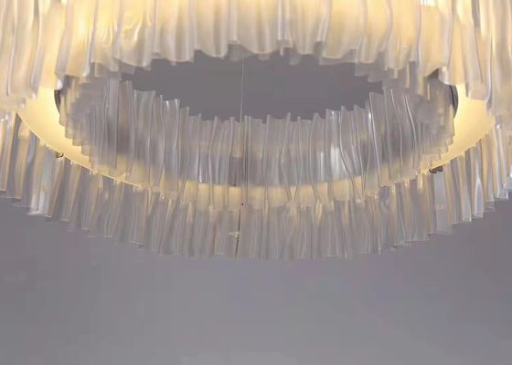 LED Acrylic Circle Gold Pendant Lamp Hanging Ceiling Lamp Home Decorative Light