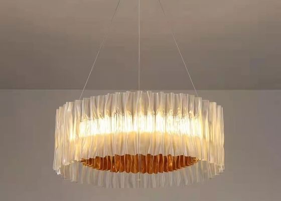 LED Acrylic Circle Gold Pendant Lamp Hanging Ceiling Lamp Home Decorative Light