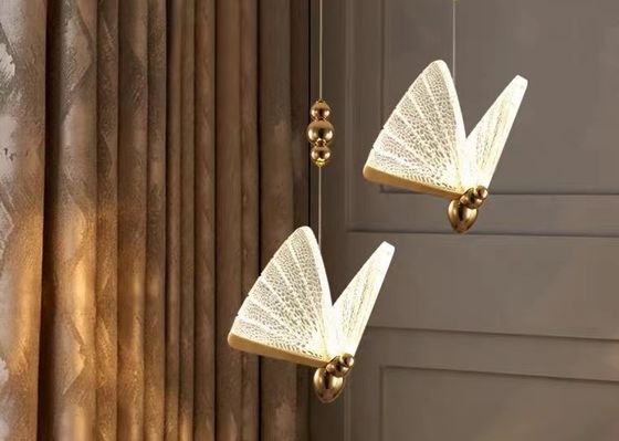 LED Lamp Hotel Lobby Villa Staircase Custom Luxury Butterfly Bar Chandelier