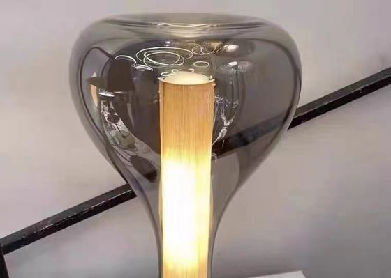 Classic Home Decor Bedroom Portable Table Lamp Amber Decor Glass Shade bedroom table lamps