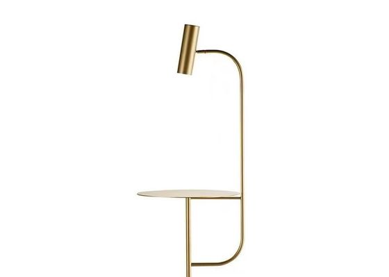 Home Decor Gold Metal With Marble Base Reading Desk  Floor Lamp For Bedroom