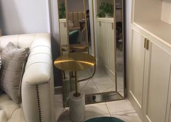 Home Decor Gold Metal With Marble Base Reading Desk  Floor Lamp For Bedroom