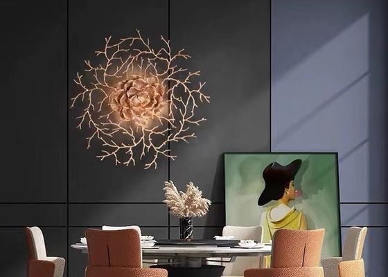 Copper High Quality Living Room Flower Plant Decorative Wall Lights