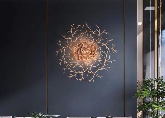 Copper High Quality Living Room Flower Plant Decorative Wall Lights