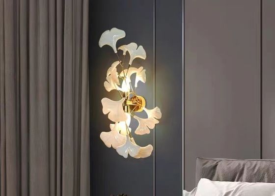 New Design Bedside Decorative Marble Flower Bedroom Indoor Wall Mounted Sconce Lamp