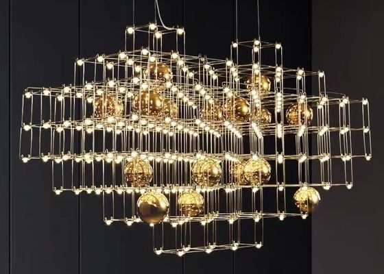 Modern wedding luxury hanging ball light with crystal chandelier