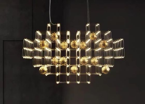 Modern wedding luxury hanging ball light with crystal chandelier