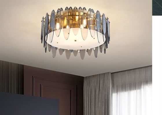 Factory Price Modern Colorful Big Glass Led Ceiling Lamp For Home