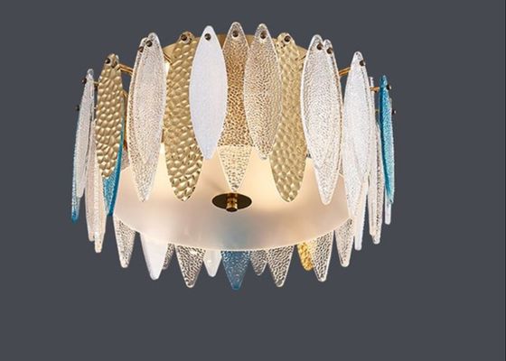 Factory Price Modern Colorful Big Glass Led Ceiling Lamp For Home