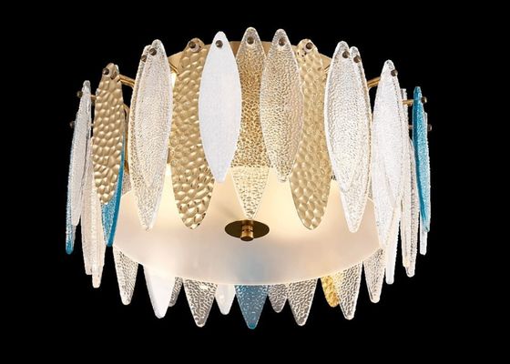 Factory Price Modern Colorful Big Glass Led Ceiling Lamp For Home