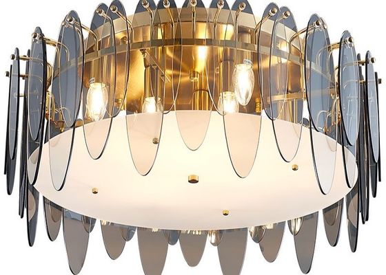 Factory Price Modern Colorful Big Glass Led Ceiling Lamp For Home