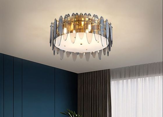 Factory Price Modern Colorful Big Glass Led Ceiling Lamp For Home