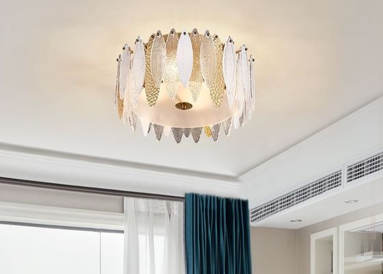 Factory Price Modern Colorful Big Glass Led Ceiling Lamp For Home