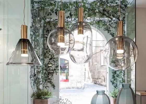 Dining Room Creative Hanging Lamp LED Chandelier Light Restaurant Bar Design Glass Fixture