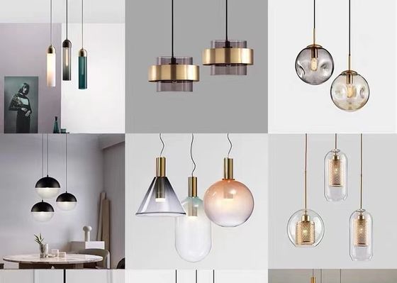 Dining Room Creative Hanging Lamp LED Chandelier Light Restaurant Bar Design Glass Fixture