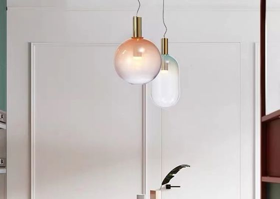 Dining Room Creative Hanging Lamp LED Chandelier Light Restaurant Bar Design Glass Fixture