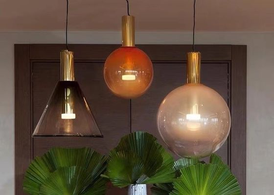 Dining Room Creative Hanging Lamp LED Chandelier Light Restaurant Bar Design Glass Fixture