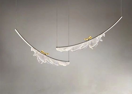 Gold Bird Led Pendant Light Fixtures Suspended Pendant Lamp