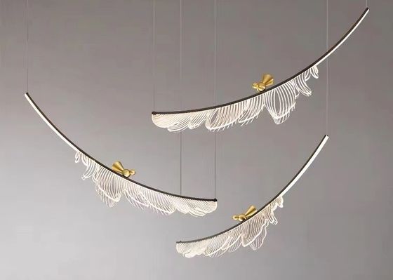 Gold Bird Led Pendant Light Fixtures Suspended Pendant Lamp